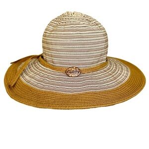 Women Packable Sun Hat Beach Panama Jack One Size Floppy Straw Tan Pool Money